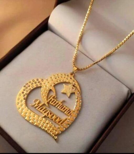 CUSTOMIZED  GOLD-PLATED HEART PENDANT