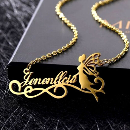 CUSTOMIZED  BEAUTIFULLY CRAFTED GOLD-TONE NAME NECKLACE