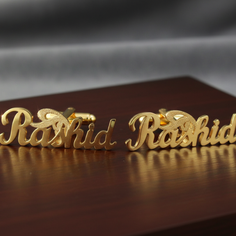 CUSTOMIZED GOLD-PLATED CUFFLINKS