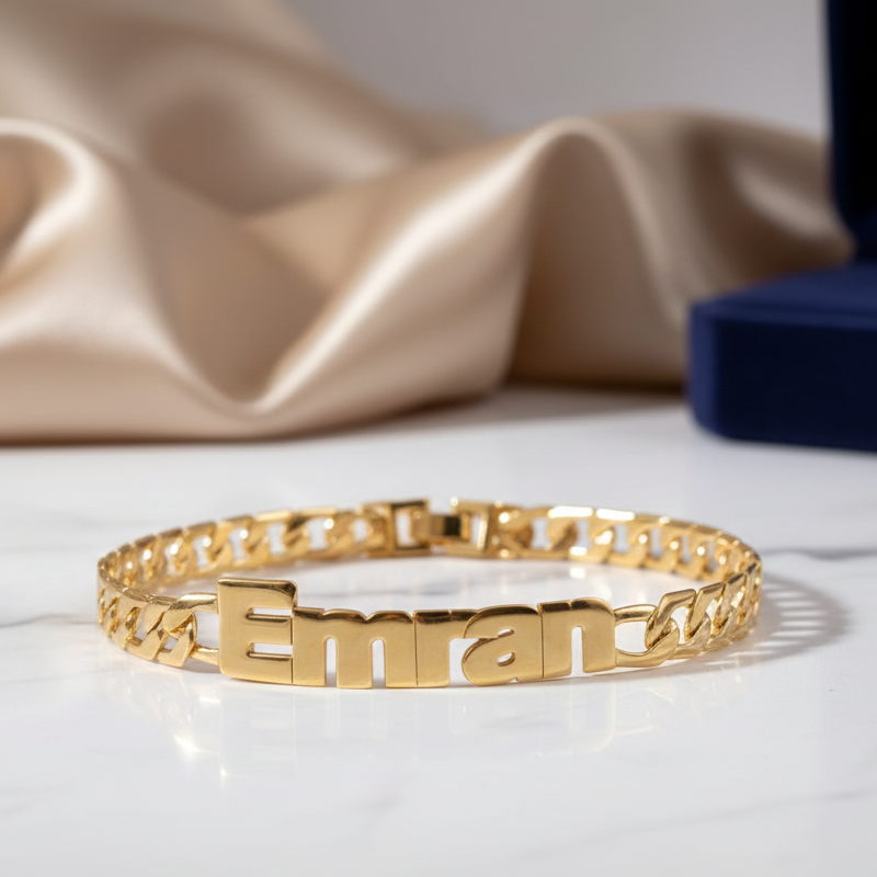 CUSTOMIZED GOLD-TONED NAME BRACELET