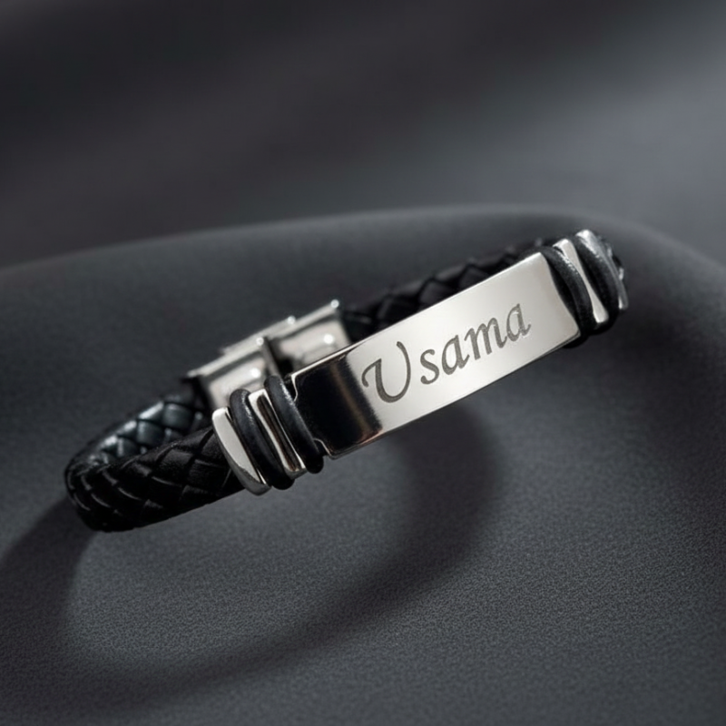 CUSTOMIZED NAME LEATHER BRACELET