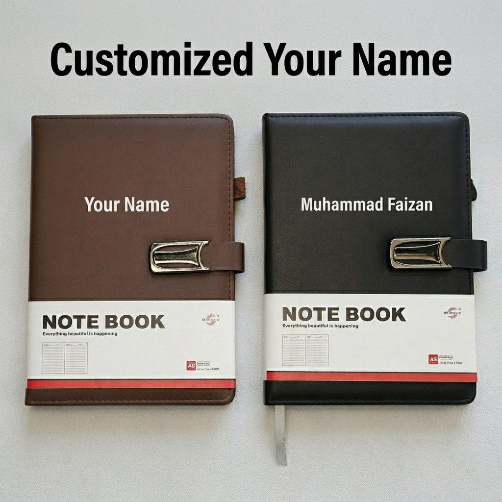 PERSONALIZED CUSTOM NAME LEATHER NOTEBOOK