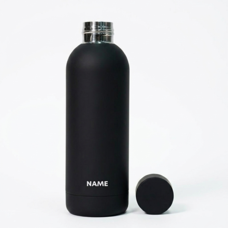 Personalized Black Steel Bottle