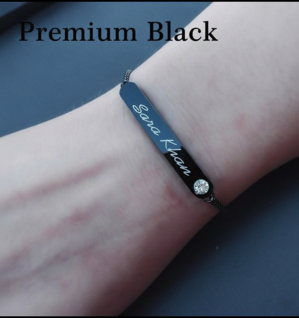 Customized Premium Black Bracelet
