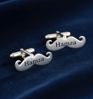 CUSTOMIZED STYLISH MUSTACHE-SHAPED CUFFLINKS