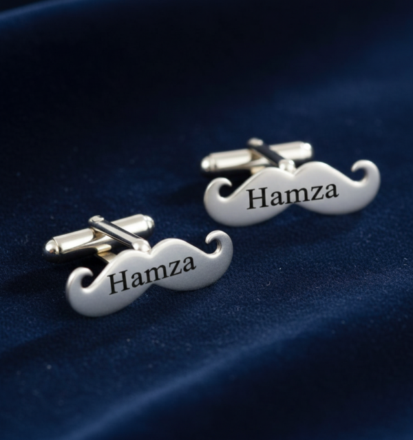 CUSTOMIZED STYLISH MUSTACHE-SHAPED CUFFLINKS
