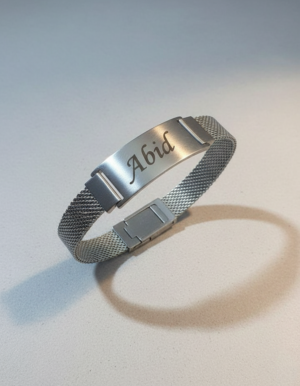 CUSTOMIZE PREMIUM STAINLESS- STEEL ENGRAVED BRACELET
