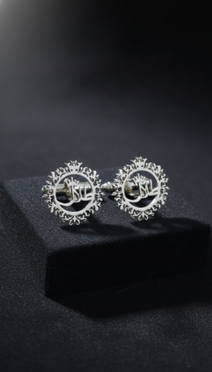 CUSTOMIZE PREMIUM SILVER NAME CUFFLINKS