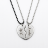 Customized Heart-Split Couple Necklace