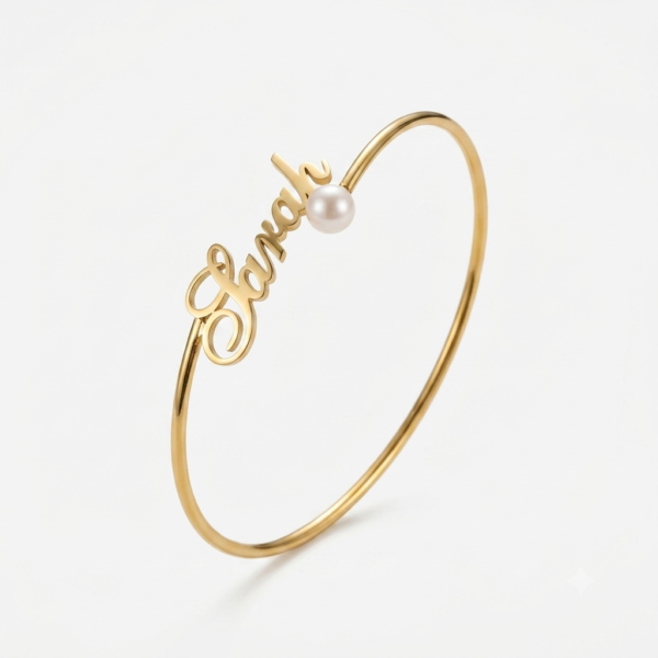Customized Premium Gold-Tone Name Bracelet