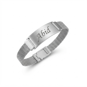 Customize Premium Stainless-Steel Engraved Bracelet