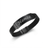 bracelet (6) Customized Black Stainless-Steel Name Bracelet