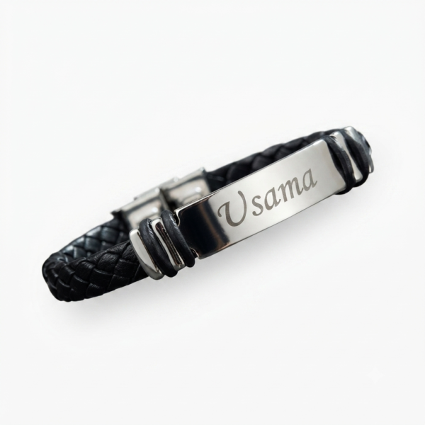 Customized Name Leather Bracelet