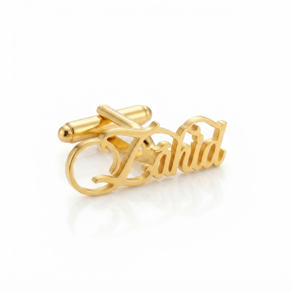 cufflink Customized Gold-Plated Name Cufflinks