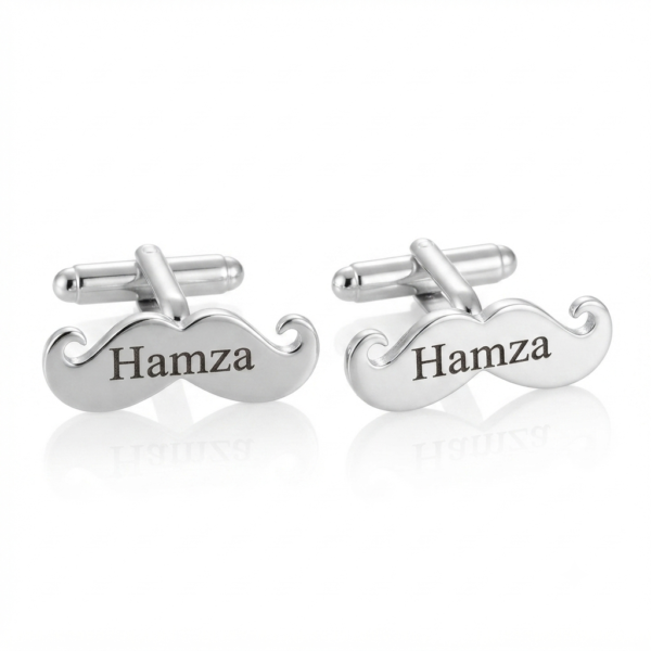 cufflink (7) Customized Stylish Mustache-Shaped Cufflinks