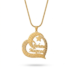 necklace (5) Customized Gold-Plated Heart Pendant with Name