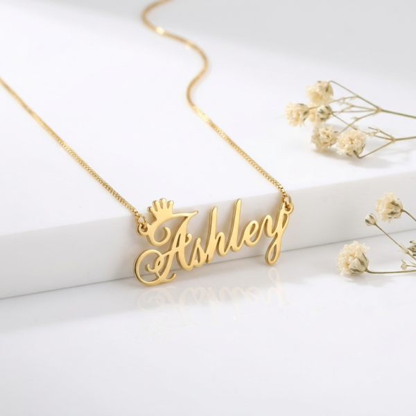 necklace (6) Customized Premium Gold-Toned Name Necklace