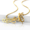 necklace (7) Customized Beautifully Crafted Gold-Tone Name Necklace